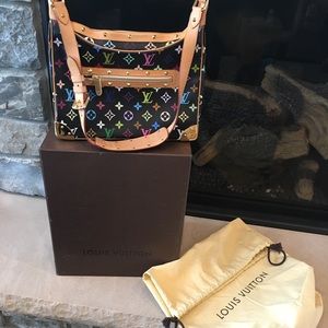 Authentic Black Multi-Colore Boulogne LouisVuitton